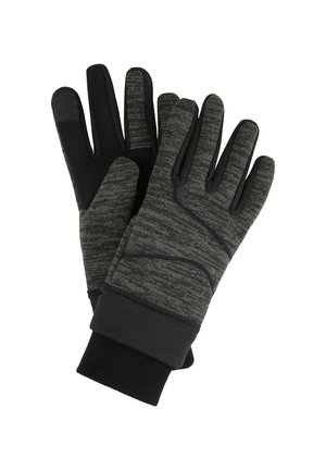 Gloves - black grey melange
