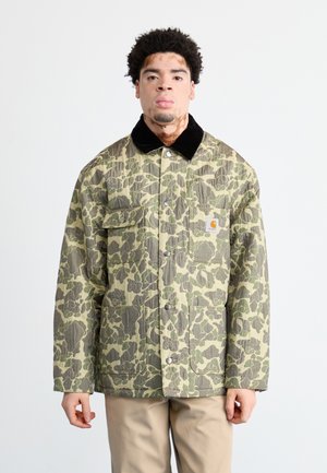 TAPESTRY CHORE COAT - Regnjakke / vandafvisende jakker - green/obacco