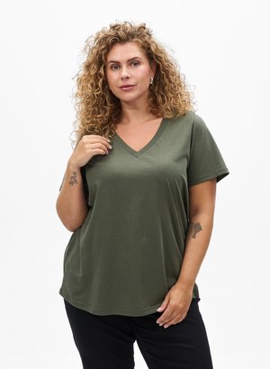 Zizzi, T-shirts basic - thyme