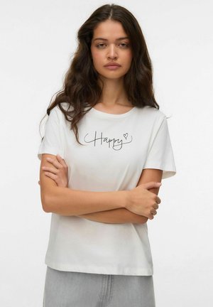 Vero Moda, T-SHIRT VMKILANO T-SHIRT - T-shirt con stampa - snow white