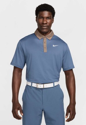 TOUR - Polo shirt - diffused blue mink brown white