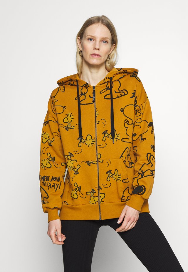 SNOOPY HOODY - Sweatjacke - mustrard yellow