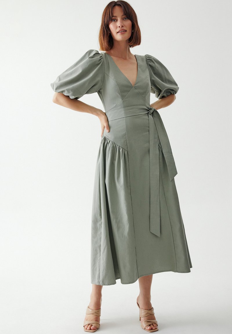 WILLA TAYLOR TIE - Dnevna obleka - sage green