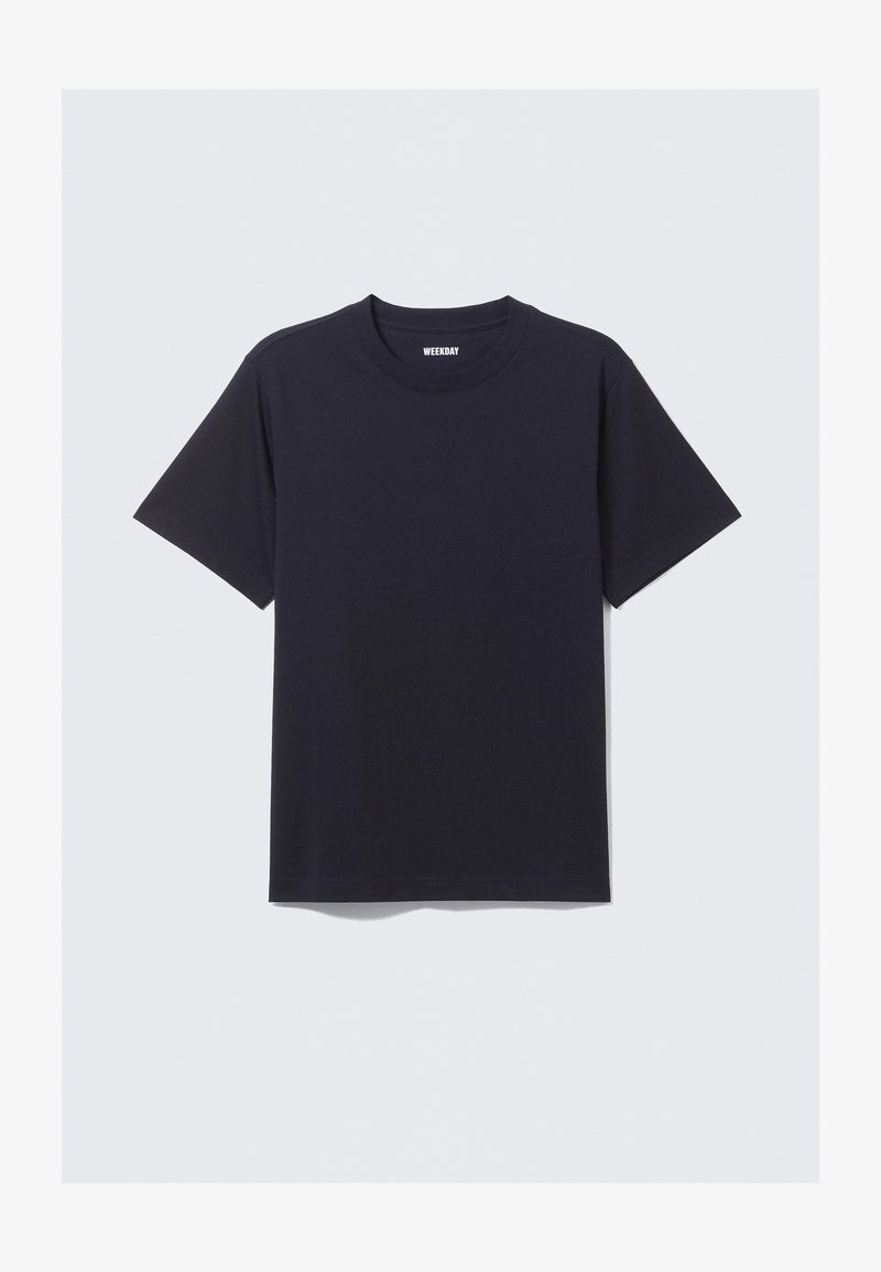 Weekday BOXY HEAVYWEIGHT - T-shirts - dark navy