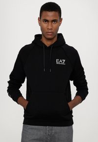 EA7 Emporio Armani FELPA - Mikina s kapucí - black