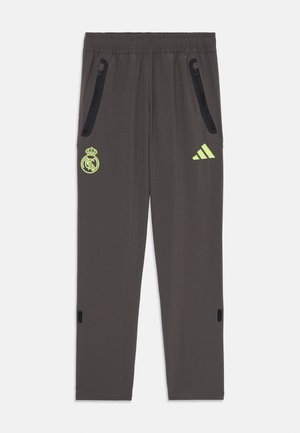 REAL MADRID COMPETITION TRAVEL PANT KIDS UNISEX - Pantalon de survêtement - utility grey/semi frozen yellow