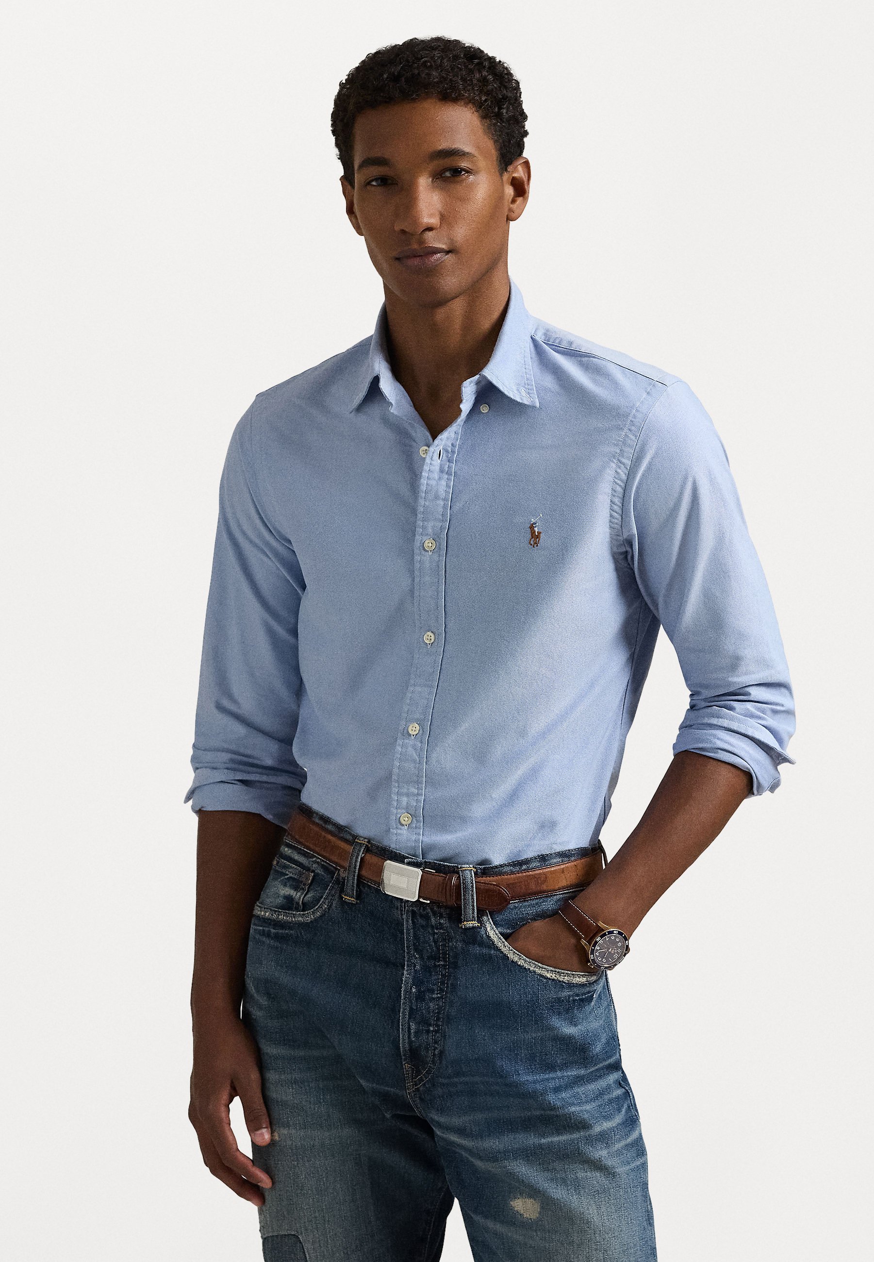 Polo Ralph Lauren SLIM FIT OXFORD SHIRT - Shirt - blue - Zalando.ie