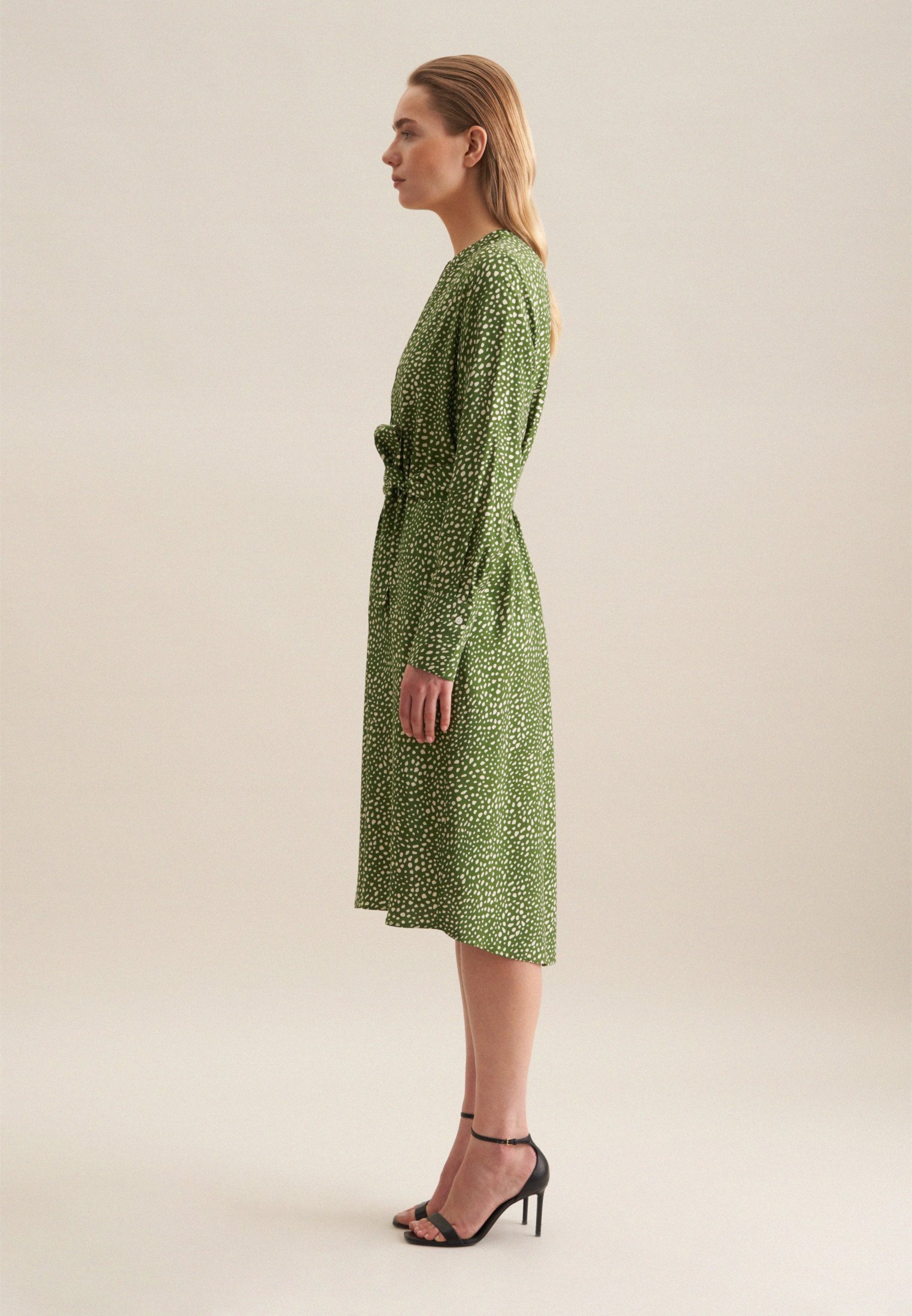 Seidensticker Vestibilità Normale, A Maniche Corte Vestito, Blu Scuro, 40 Donna