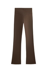 PERFECT-ADAPT CROSSOVER V-WAIST FLARE TROUSERS - Leggingek - brown