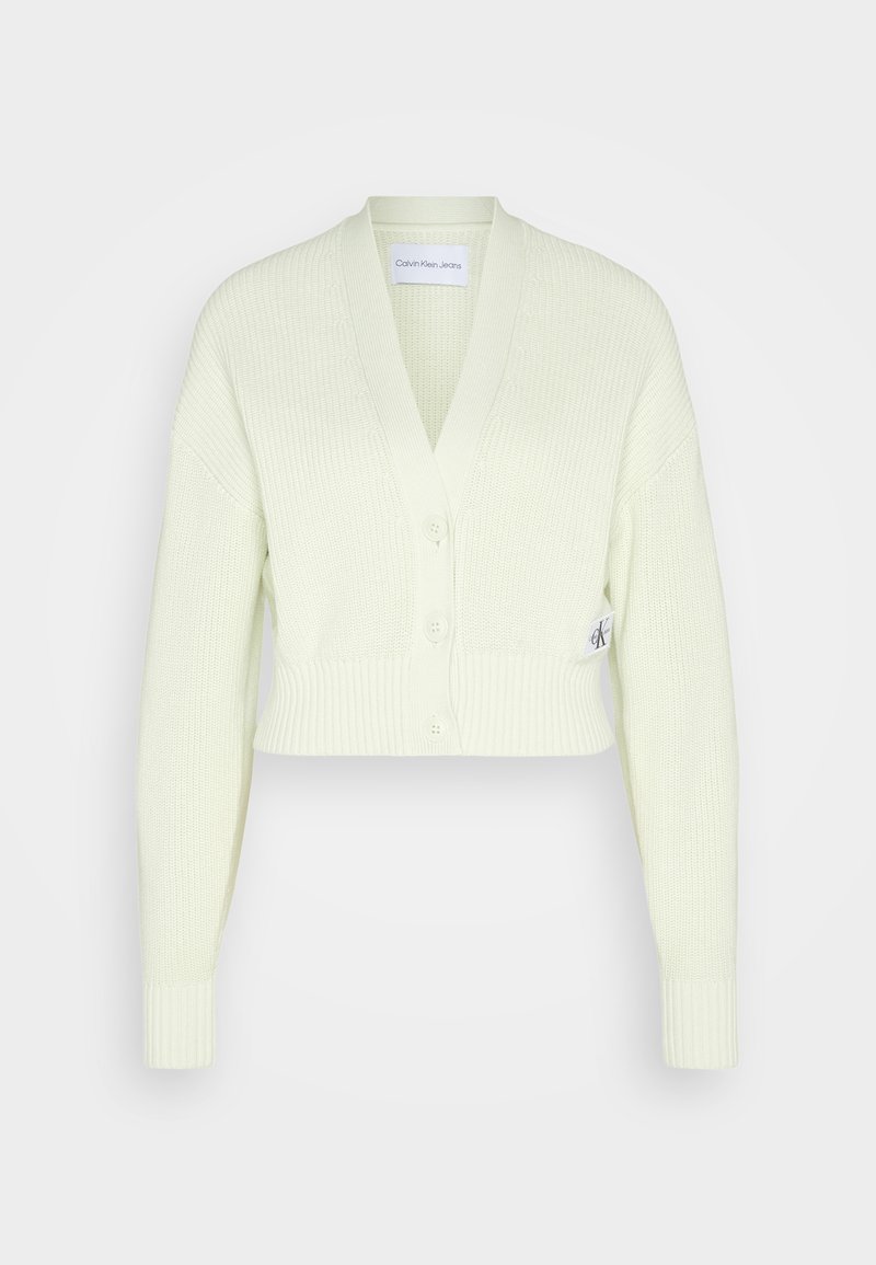 Calvin Klein Jeans LABEL CHUNKY SWEATER CARDIGAN - Strickjacke 
