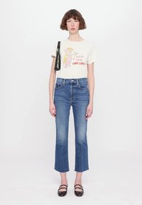 Mother THE TRIPPER ANKLE FRAY - Slimfit džínsy - dark blue denim