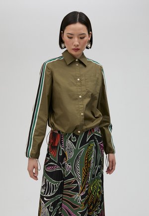 Button-down blouse - khaki