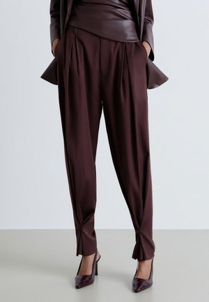 Calliope, PANTALONE LUNGO PIZZO - Pantalon classique - marrone