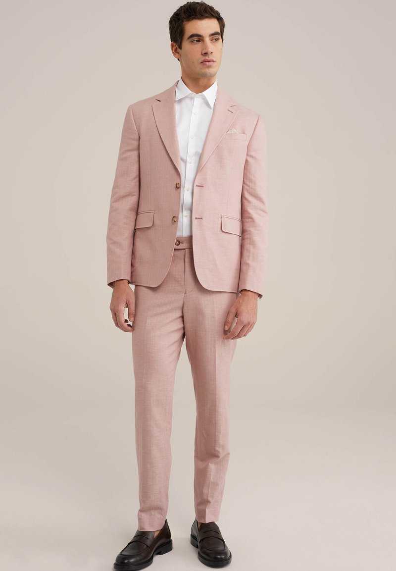 river island dress gold Rose Gold Color Center Slit Georgette Anarakali Suit Set – Aira By KC main image 0