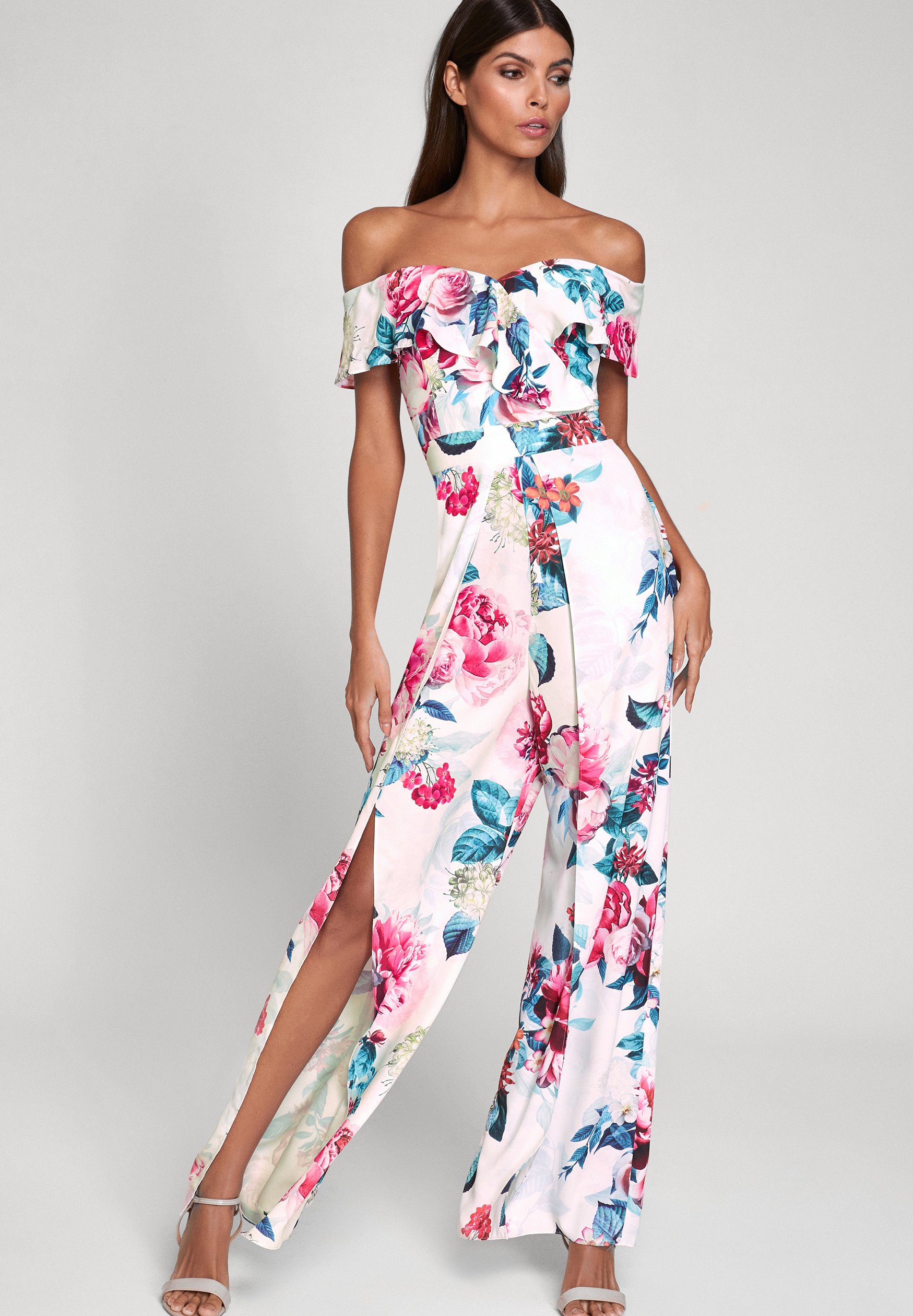 Lipsy Jumpsuit White Weiss Zalando De