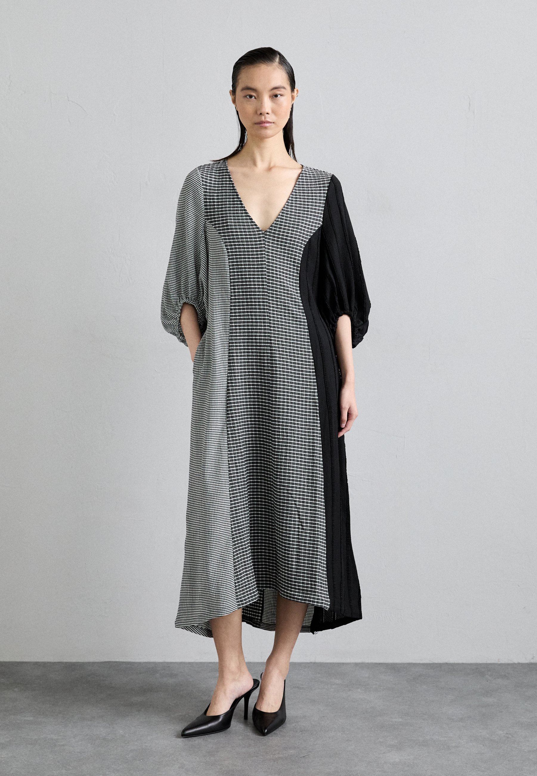 knee length dresses for ladies Adrianna Papell Pleated Tie Waist Midi Dress main image 1