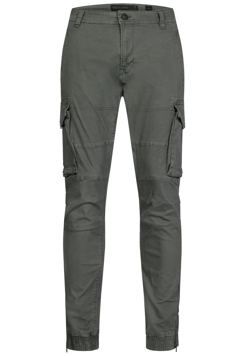 INDICODE JEANS ALEX - Cargobroek - iron/lichtgrijs