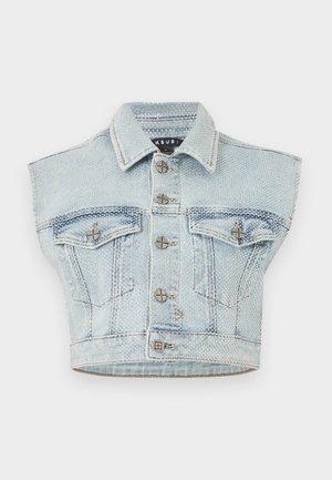 TRUCKER HIGH ROLLERS - Waistcoat - blue denim