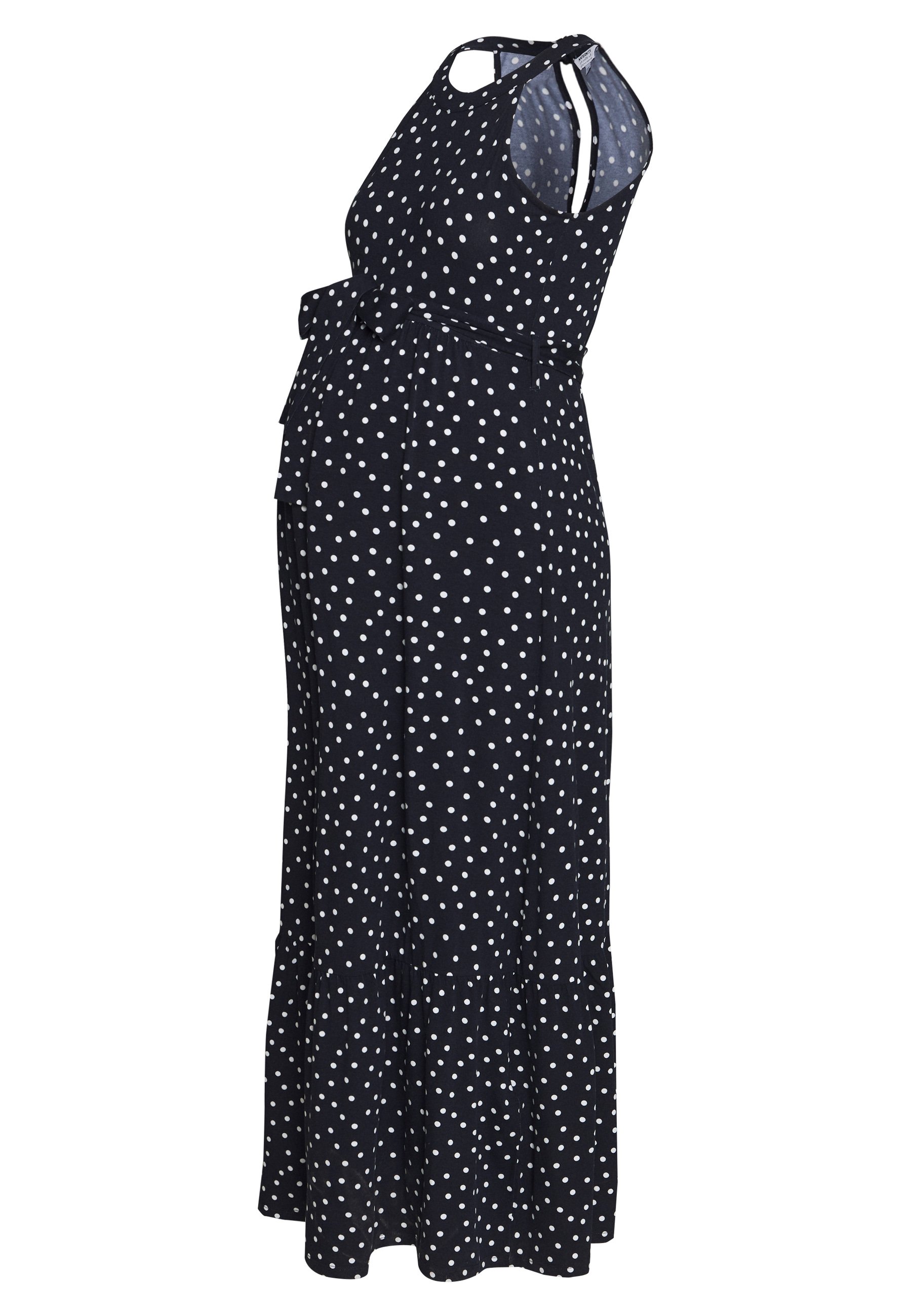 Dorothy Perkins Maternity SPOT HALTER MAXI DRESS Dorothy Perkins Maternity MATERNITY PLAIN MAXI DRESS - Jerseykjole - navy
