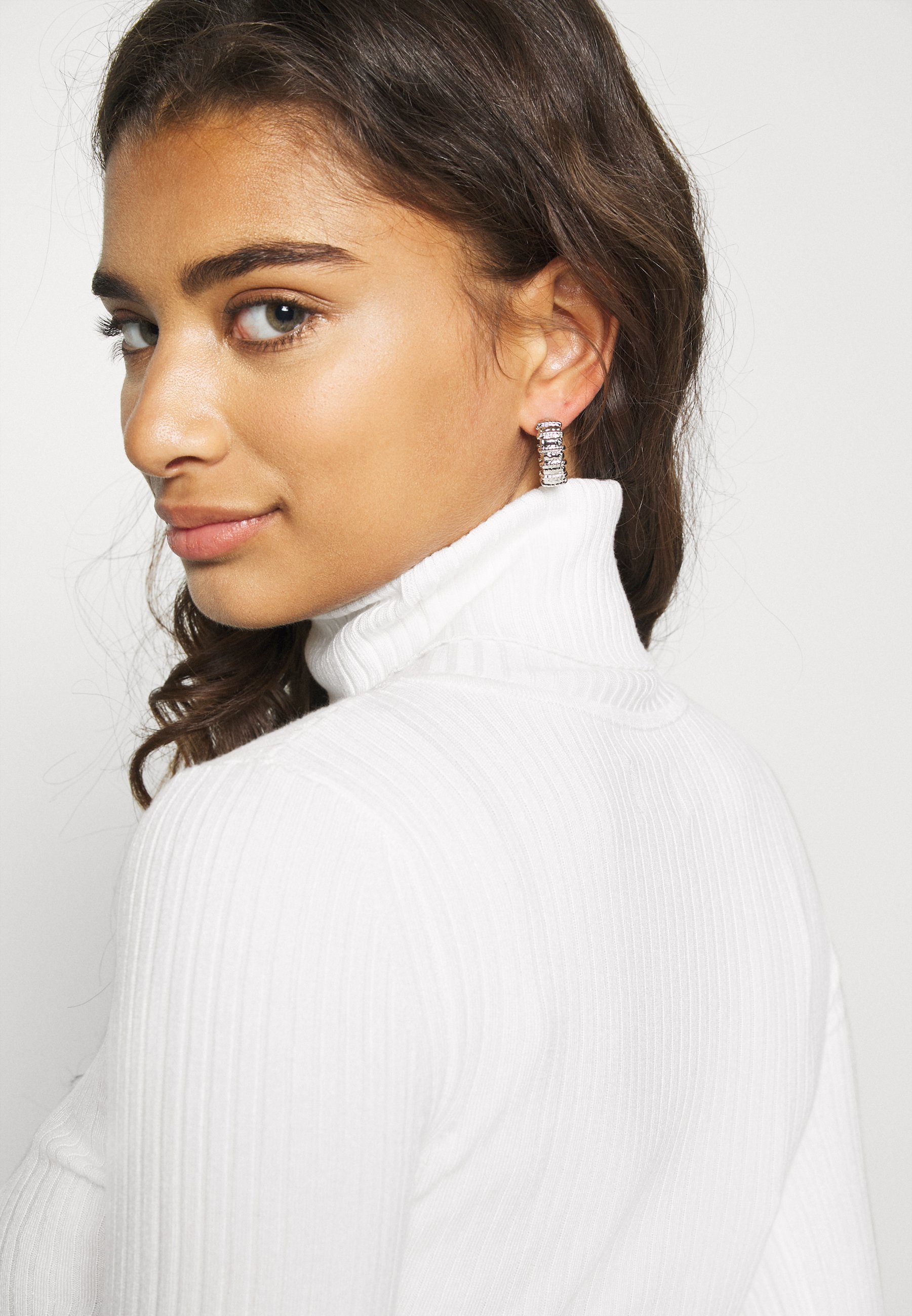 Even&Odd BASIC RIBBED TURTLE NECK Trui whitewit Even&Odd BASIC RIBBED TURTLE NECK Trui whitewit