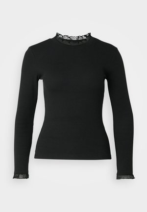 ONLY Petite ONLLESLIE MIX - Langærmet T-shirt - black