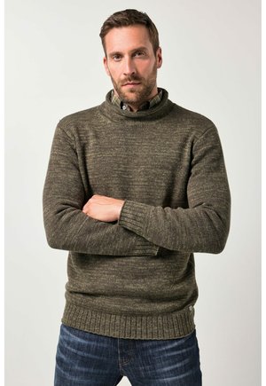 STAND-UP COLLAR - Trui - olive green