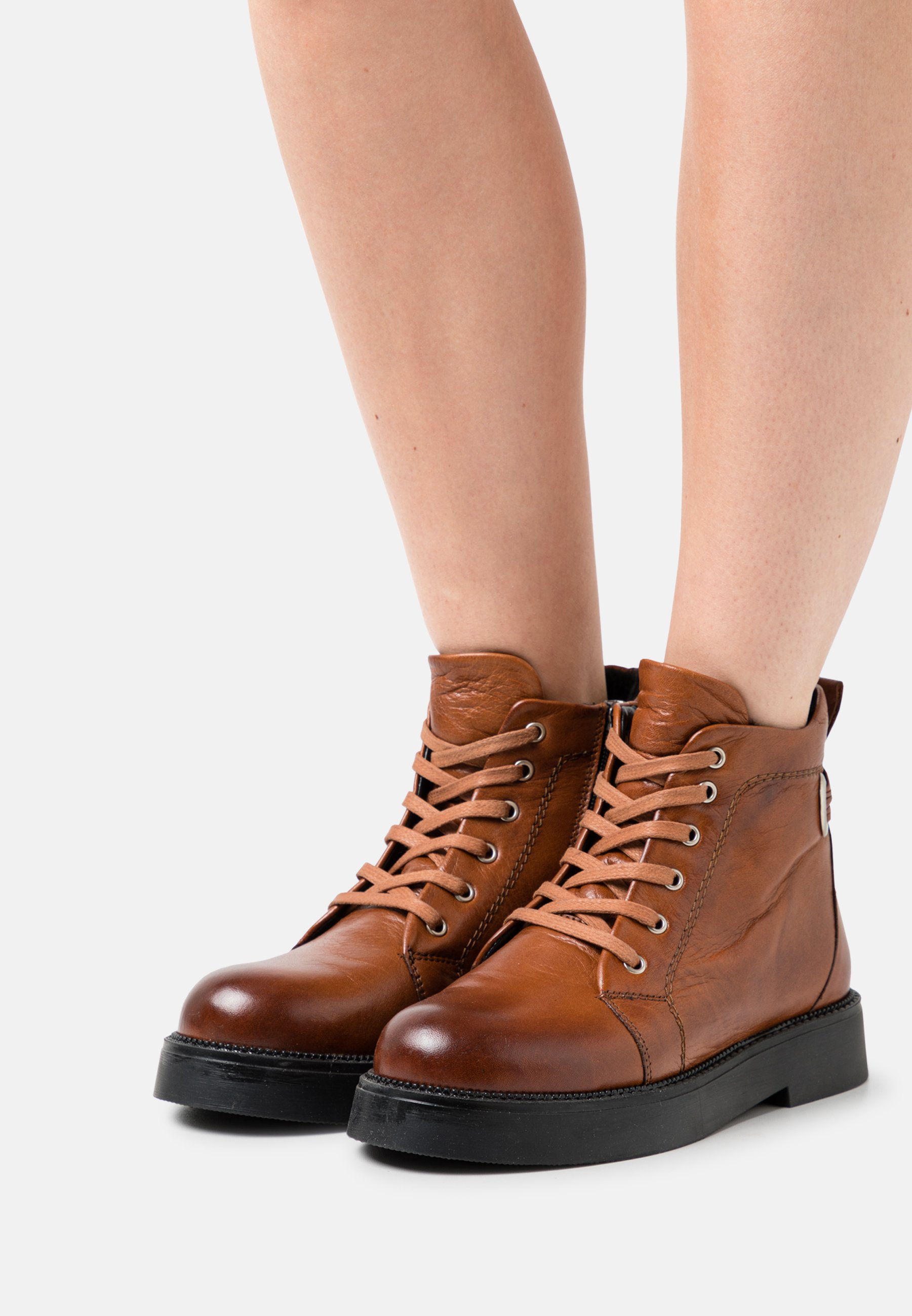 Grand Step Shoes ELA - Botines con cordones - whisky/coñac - Zalando.es