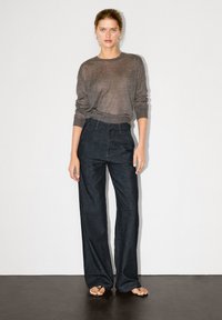 Massimo Dutti - HIGH-WAIST  - Straight leg jeans - dark blue Thumbnail Image 1