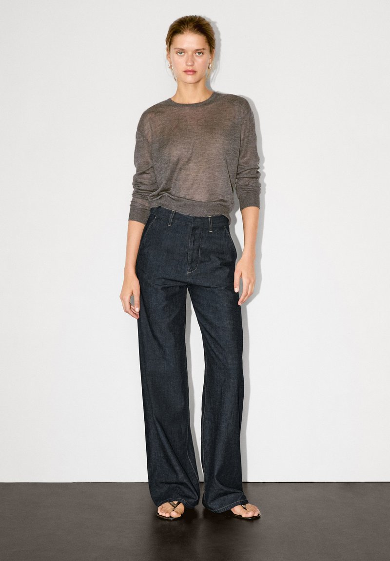 Massimo Dutti - HIGH-WAIST  - Straight leg jeans - dark blue, Enlarge