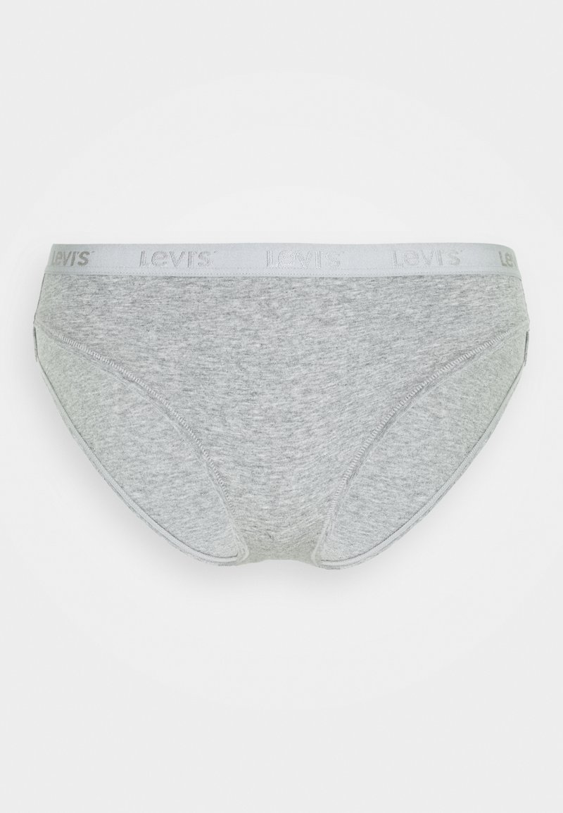 Grå bomullsunderbukse med en grå midjebånd med 'LEVI'S' logo. Glatt tekstur, klassisk snitt, og ingen synlige mønstre.