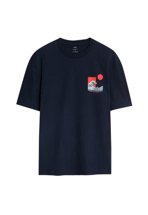 Marks & Spencer PURE JAPANESE GRAPHIC  - T-shirt imprimé - dark navy