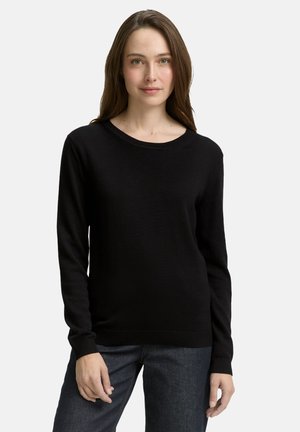 BASIC PULLOVER - Pullover - deep black