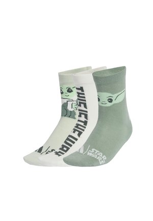 STAR WARS MANDALORIAN 3 PAIRS  - Sokken - silver green   linen green   off white