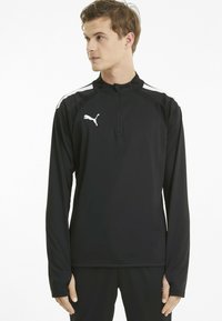 Puma - TEAMLIGA ZIP - Pitkähihainen paita - black-white Pienoiskuva 1