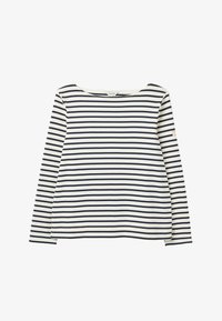 Unselected, cream & navy striped