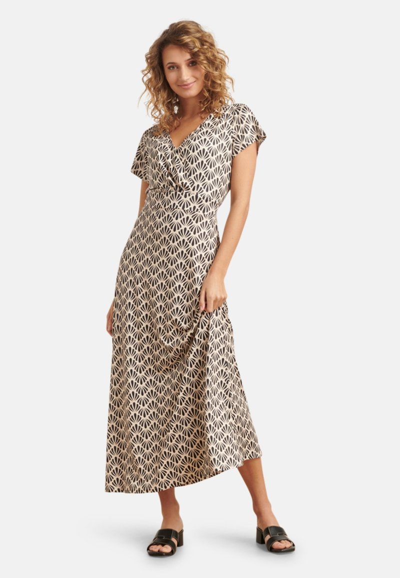 Smashed Lemon Maxikleid - off white black