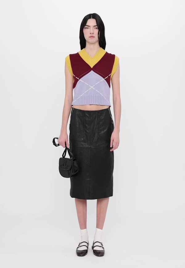 MOTORE - Leather skirt3