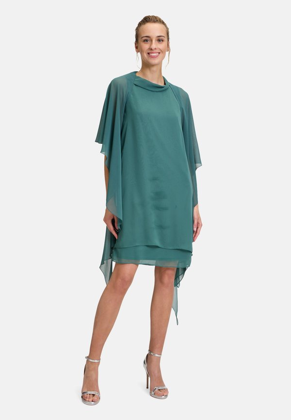 STOLA MIT VOLANT - Cape - dark emerald