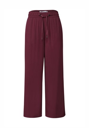 Street One, HIGH WAIST WIDE LEG HOSE IM LOOSE FIT - Pantalon classique - truffle red