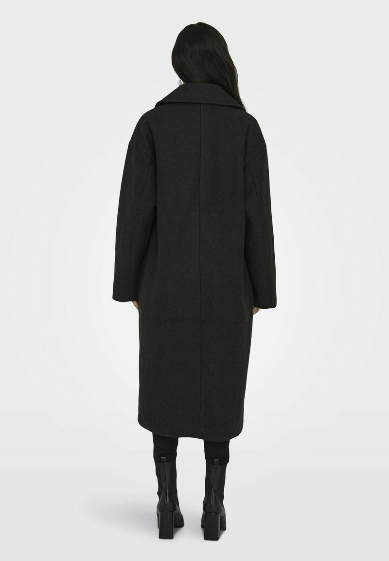 ONLY REVERSKRAGEN - Klassischer Mantel - dark grey melange 