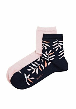 Socken - navy rose