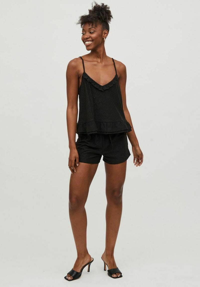Damen T-Shirts | Vila V AUSSCHNITT Top black/schwarz - AV72733 Damen T-Shirts | Vila V AUSSCHNITT Top black/schwarz - AV72733