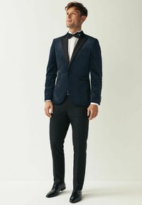 Next SLIM FIT PATTERNED VELVET - Puvuntakki - navy