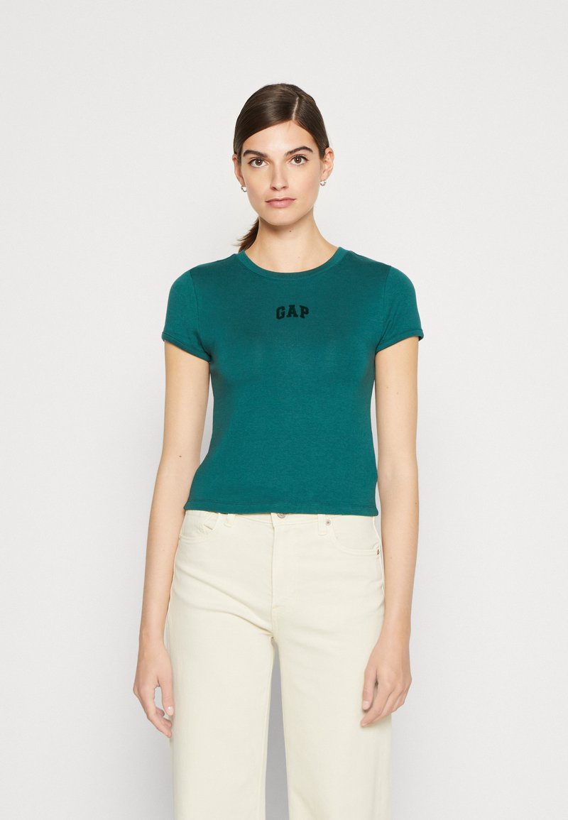 GAP LOGO FOOTBALL TEE - T-shirt basic - june bug/donkergroen - Zalando.nl