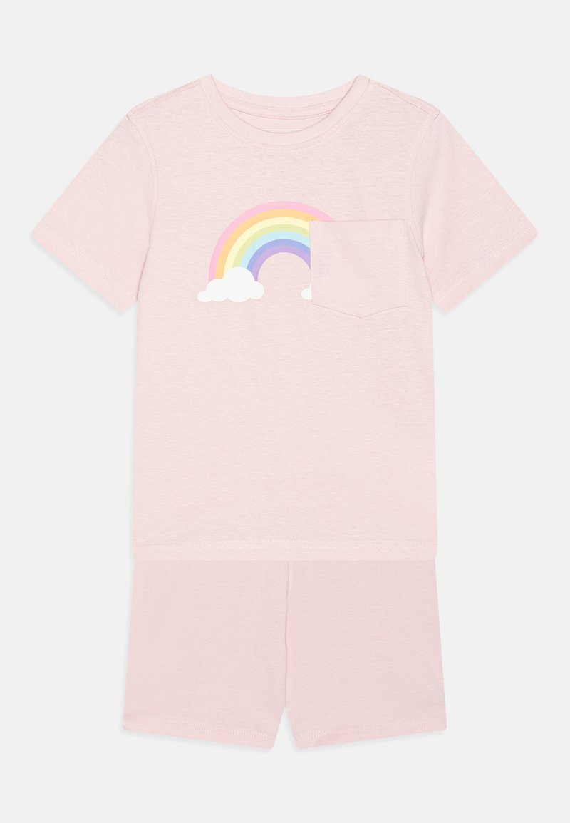 Friboo T-SHIRT AND 3/4 LEGGINGS SET - Kratke hlače - light pink/white