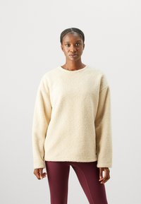 Casall LONG SLEEVE CREW Fleece jumper ecru/beige