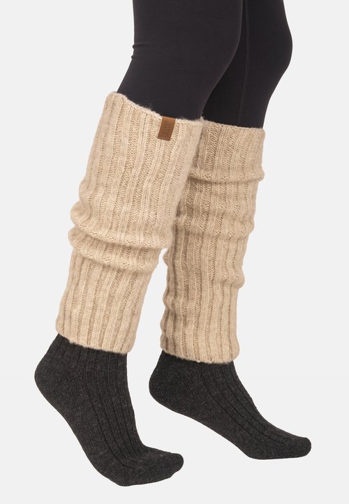 Chalier 2 paar beenwarmers voor dames, gebreide winterwarmers