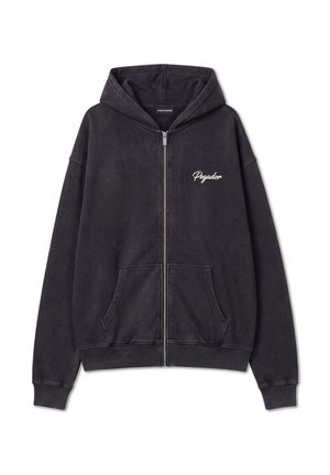 Pegador, TRANI OVERSIZED SWEATJACKET - Суитшърт с цип - vintage black