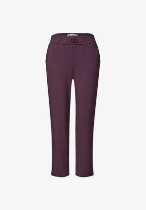 Street One, SLIM-LEG PANTS WITH BUCKLE DETAIL - Pantalon classique - rustic rouge