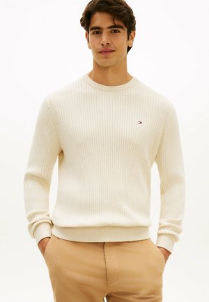 CREW NECK - Maglione - heathered oatmilk